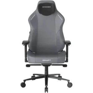 DXRacer Craft Series Gaming Chair, 2D Integrated Lumbar Support, 4D Armrests, Class 4 Hydraulics, Back Recline Support, Extra Large Size, Grey