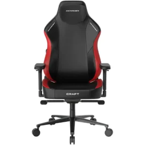 DXRacer Craft Series Gaming Chair, 2D Integrated Lumbar Support, 4D Armrests, Class 4 Hydraulics, Back Recline Support, Extra Large Size, Black/Red