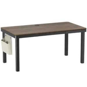 MXG Creatorlift – Ergonomic Height Adjustable Motorized Desk with Drawer, Wireless Charger & Cable Management Tray - Walnut