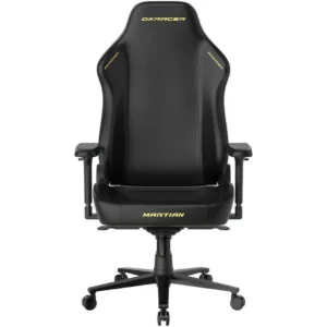 DXRacer Martian Series Gaming Chair, 4D Armrests, 4D Integrated Lumbar Support, Back Recline Support, Steel Frame, Class 4 Hydraulics, Extra Large, Black/Yellow