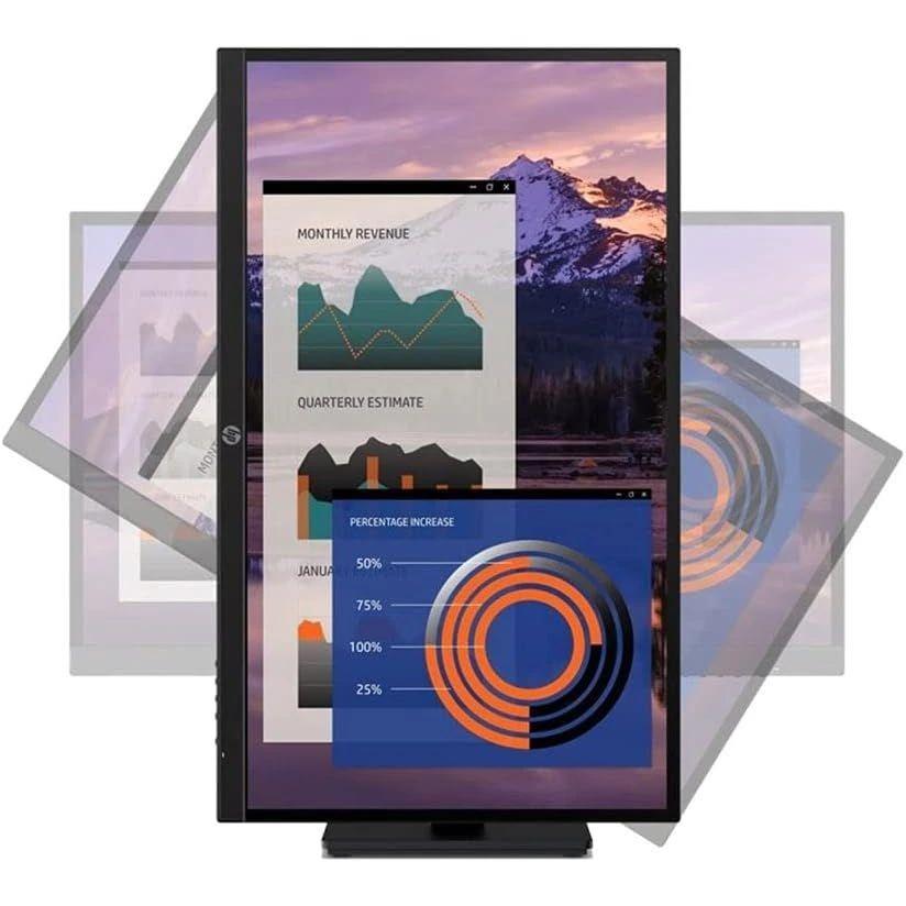 HP P27h G4 27-Inch IPS Display Monitor, (1920 x 1080) FHD, 5ms, 60Hz Refresh Rate, with DP HDMI VGA, Inbuilt Speaker, Low Blue Light Mode, Vesa Mount, Height Adjustable, Mercury-Free Display (Used) - Image 4