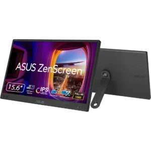 Asus ZenScreen MB166CR Portable USB Monitor - 16 inch (15.6 inch Viewable), Full HD, IPS, USB Type-C, Flicker Free, Blue Light Filter, Anti-Glare Surface, 360° Kickstand