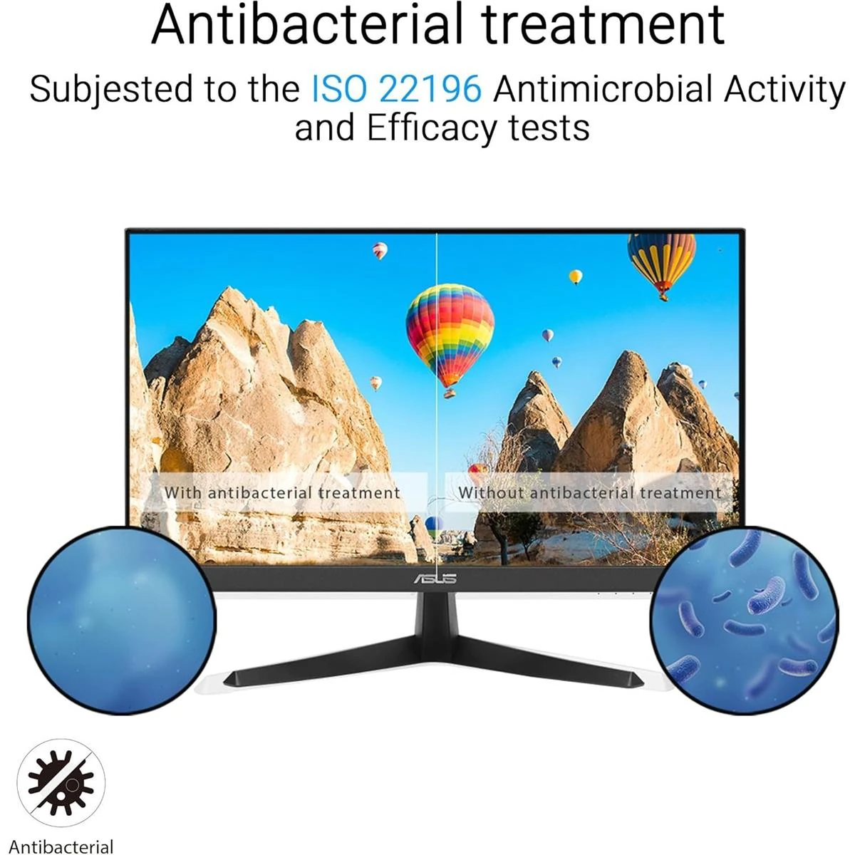 Asus VY229HF 22” Eye Care Monitor - Full HD, IPS, 100Hz, 1ms, SmoothMotion, Adaptive Sync, Eye Care Plus Technology, Blue Light Filter, Flicker Free, Tilt - Image 5