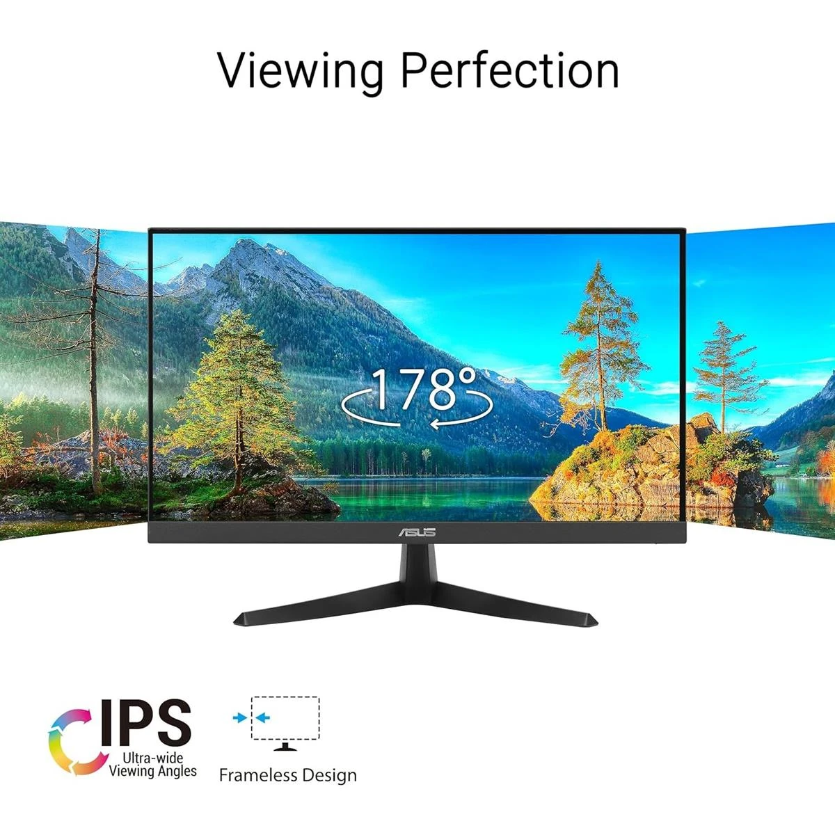 Asus VY229HF 22” Eye Care Monitor - Full HD, IPS, 100Hz, 1ms, SmoothMotion, Adaptive Sync, Eye Care Plus Technology, Blue Light Filter, Flicker Free, Tilt - Image 6