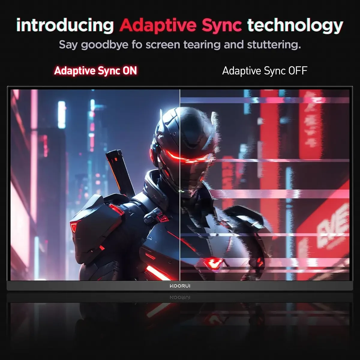 Koorui G2721E 27 Inch Gaming Monitor, 320Hz, Fast IPS, QHD 1440P, 1ms, Adaptive Sync, Lifting Adjustable, VESA Mountable, HDMI/DP, Low Blue Light, 99% SRGB - Image 7