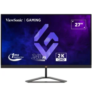 ViewSonic VX2758A-2K-PRO-3 27 Inch 240Hz IPS QHD 2K Gaming Monitor: 1m, HDR10, FreeSync, 137% sRGB, Tilt, Eye Care, 2x HDMI, Display Port