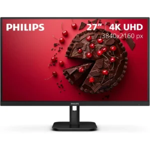 Philips 27E1N1800A 27" IPS 4K UHD (3840 x 2160) Monitor, Built-in Speakers, HDR 10, AMD FreeSync, LowBlue Mode, Flicker-Free, VESA
