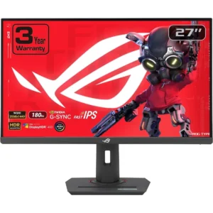 Asus Rog Strix XG27ACG 27” 1440P USB-C HDR Gaming Monitor -QHD, 180Hz, 1ms, Fast IPS, DCI-P3 95%, Extreme Low Motion Blur Sync, G-Sync Compatible, Tripod Socket, Aura Sync, AI Gaming