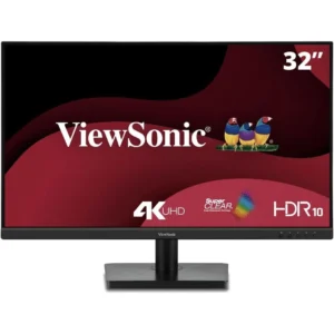 ViewSonic VA3208-4K-MHD 32 Inch 4K Monitor with Built-in Speakers, HDR10, UHD 3840x 2160, Eye ProTech, SuperClear VA Panel, HDMI and DisplayPort