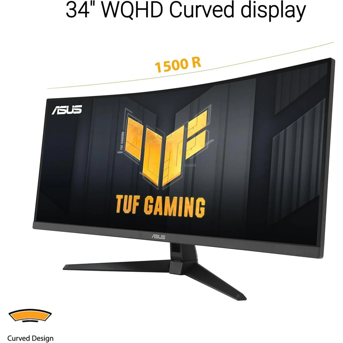 Asus Tuf Gaming VG34VQ3B 34” Ultra-Wide Curved Monitor – 21:9 QHD (3440x1440), 180Hz, 1ms, VA Panel, Extreme Low Motion Blur Sync, FreeSync Premium, Speaker, 90% DCI-P3, DisplayWidget Center - Image 4