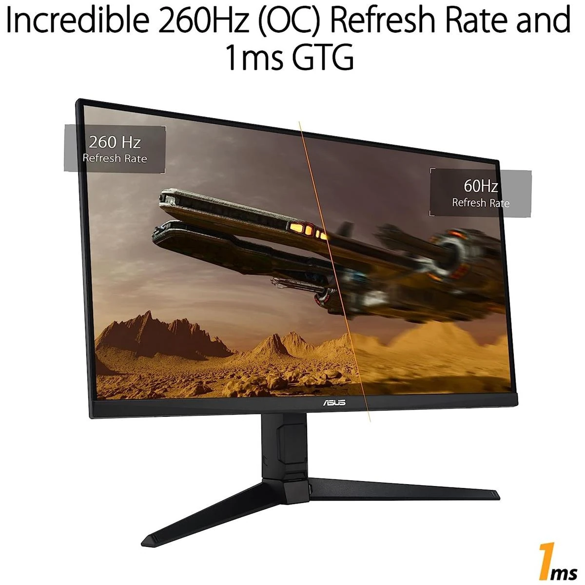 Asus Tuf Gaming VG27AQML1A - 260Hz 2K 1440p QHD IPS 27" Monitor - Image 4