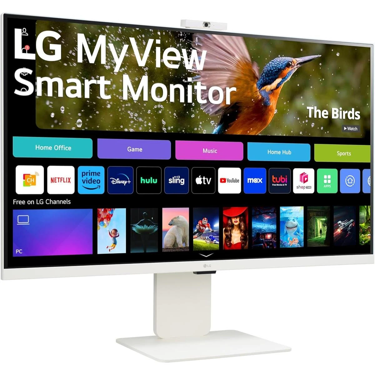LG 32SR85U-W MyView Smart Monitor 32-inch 4K UHD (3840x2160), IPS Display, webOS 23, USB Type-C 90W PD, Built-in FHD Webcam & Speaker, HDR 10, AirPlay 2, Screen Share, Bluetooth, White - Image 8