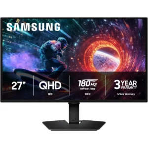 Samsung Odyssey OLED G5 27” QHD Resolution QD-OLED Gaming Monitor, 180Hz Refresh Rate, OLED Safeguard, 0.03ms (GtG) Response Time, NVIDIA G-Sync Compatible, AMD FreeSync
