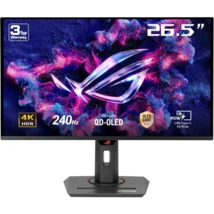 Asus Rog Strix OLED XG27UCDMG 27" 4K QD-OLED 240Hz Gaming Monitor, 0.03ms, G-Sync, HDR 400 True Black, 99% DCI-P3, OLED Care Pro, Neo Sensor