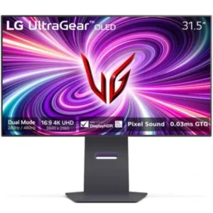 LG ‎32GS95UV-B 32-inch Ultragear OLED Gaming Monitor 4K UHD 1440p 240Hz 0.03ms DisplayHDR True Black 400 AMD FreeSync Premium Pro NVIDIA G-Sync HDMI 2.1 DisplayPort Tilt/Height/Swivel Stand Black