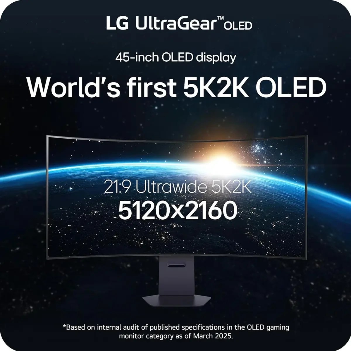 LG 45GX950A-B 45-inch Ultragear 5K2K WUHD (5120 x 2160) OLED Curved Gaming Monitor, Dual-Mode, 165Hz/330Hz, 0.03ms, NVIDIA G-Sync, AMD FreeSync Premium Pro, HDR True Black 400, USB Type-C 90W, DP2.1 - Image 2