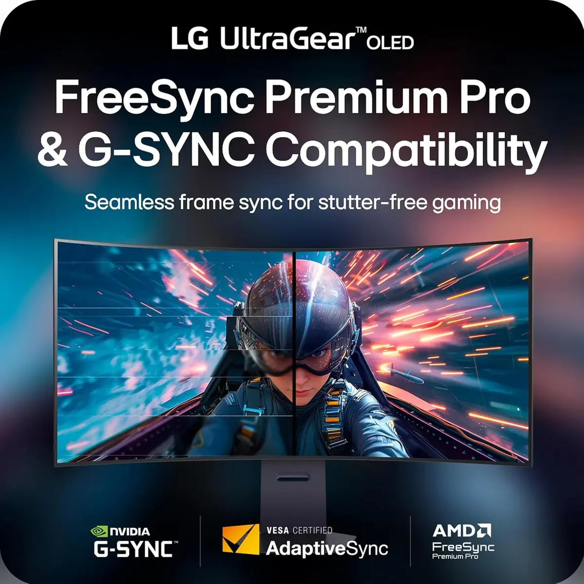 LG 45GX950A-B 45-inch Ultragear 5K2K WUHD (5120 x 2160) OLED Curved Gaming Monitor, Dual-Mode, 165Hz/330Hz, 0.03ms, NVIDIA G-Sync, AMD FreeSync Premium Pro, HDR True Black 400, USB Type-C 90W, DP2.1 - Image 8