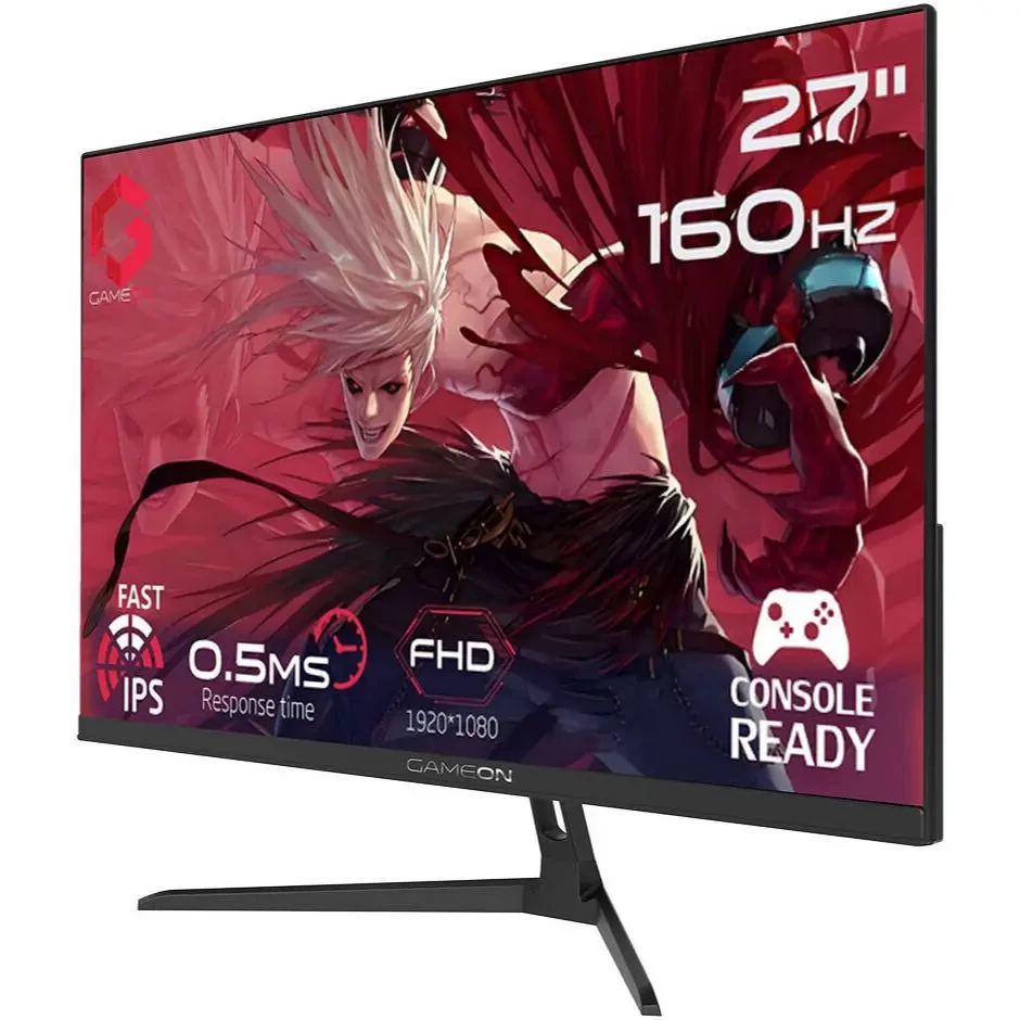 GameOn Essential Series GOES27FHD160IPS Gaming Monitor, 27" IPS Display, FHD Resolution, 160Hz Refresh Rate, 0.5ms (MPRT) Response Time, AMD FreeSync Technology, Black - Image 3