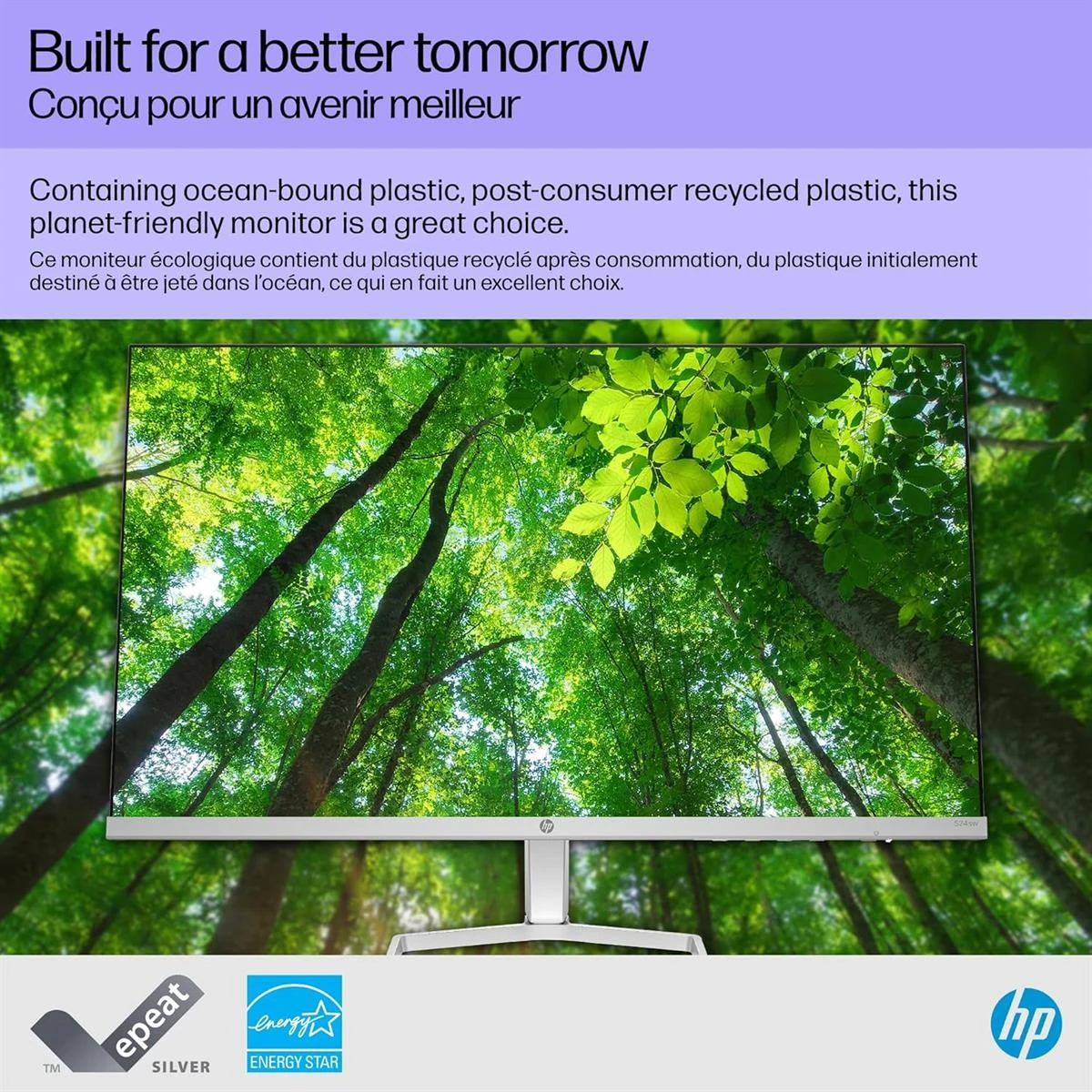 HP Series 5 524sw 24 inch FHD Monitor, 100Hz, Full HD Display (1920 x 1080), IPS Panel, 99% sRGB, 1500:1 Contrast Ratio, 300 nits, Eye Ease with Eyesafe Certification - Image 6