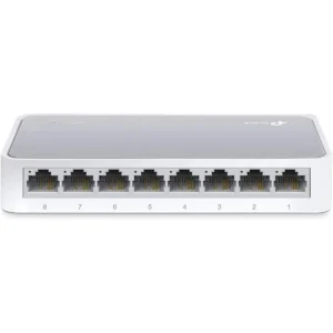 TP-Link TL-SF1008D 8 Port 10/100Mbps Fast Ethernet Switch, Desktop Ethernet Splitter, Ethernet Hub, Plug and Play, Fanless Quiet, Desktop Design, Green Technology, Unmanaged, White