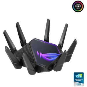Asus Rog Rapture GT-AXE16000 WiFi 6E Gaming Router - Quad-Band, 6 GHz Ready, Dual 10G Ports, 2.5G WAN Port, AiMesh Support, Triple-level Game Acceleration, Lifetime Internet Security, Instant Guard