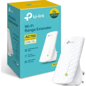 TP-Link RE200 AC750 Universal Dual Band Range Extender, Broadband/Wi-Fi Extender, Wi-Fi Booster/Hotspot with Ethernet Port, Plug and Play, Smart Signal Indicator