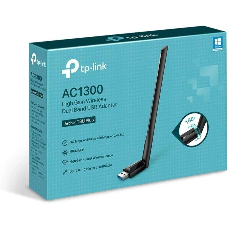 TP-Link Archer T3U Plus USB WiFi Adapter for Desktop PC, AC1300 USB 3.0 Wireless Dual Band Network Adapter with High Gain Antenna, MU-MIMO, Windows 11/10/8.1/8/7/XP, Mac OS 10.9-10.15 - Image 7
