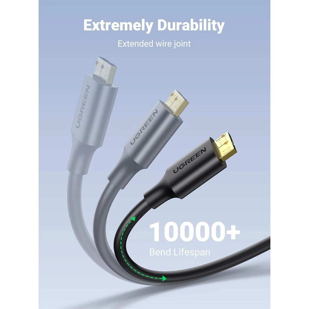 Ugreen Micro USB 3.0 Cable USB 3.0 Type A Male to Micro B Cord Compatible with Samsung Galaxy S5 Note 3 Camera Hard Drive and More (1M) - Image 3