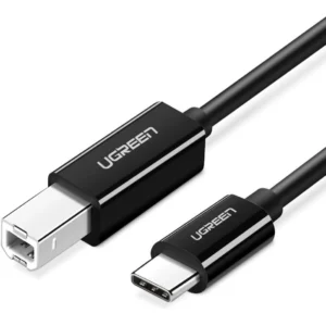 Ugreen USB-C Printer Cable 2M USB Type C to USB 2.0 Type B Printer Scanner Cable Cord High Speed Compatible for Brother HP Canon Lexmark Epson Dell Xerox Samsung etc and Piano DAC Black