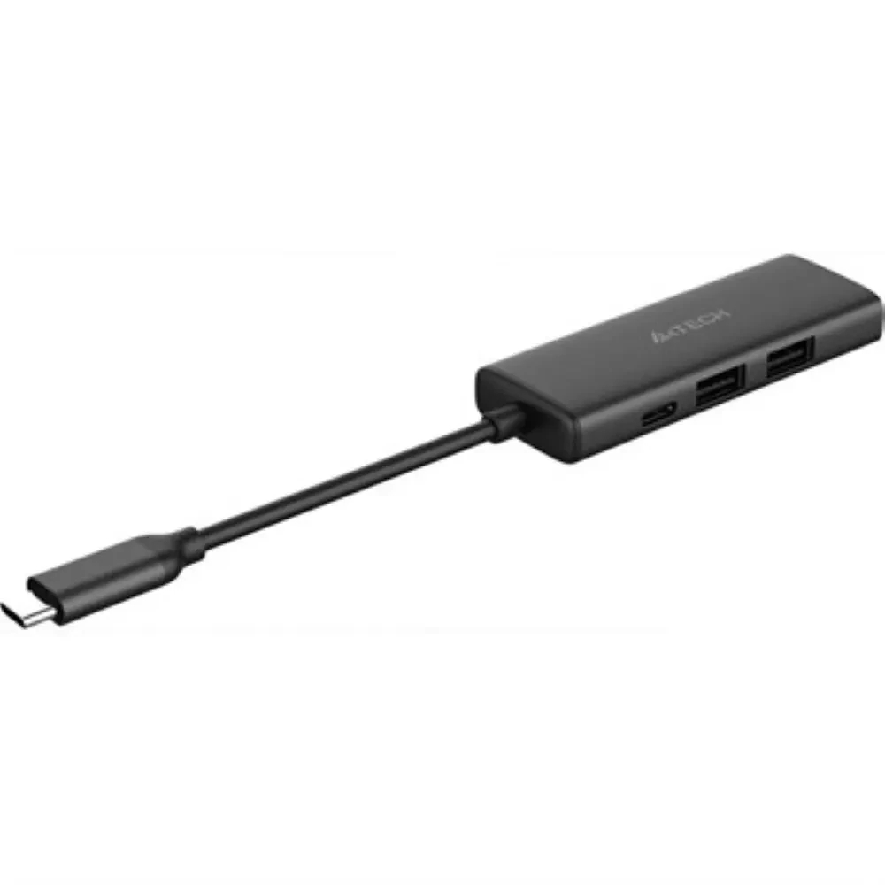 A4Tech DST-40C 4-in-1 USB-C Docking Station - Ash Grey (HDMI + USB 2.0 + USB 3.0 + USB-C PD 100W) - Image 3