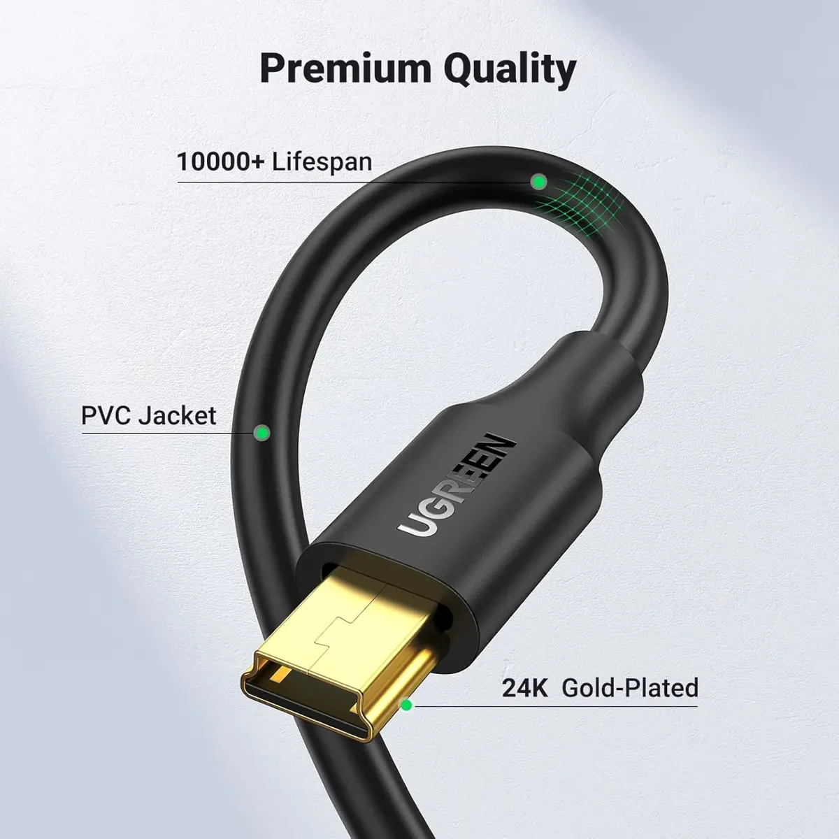 Ugreen Mini USB Cable, USB Mini Cable Mini USB 2.0 Cable Compatible with Garmin Nuvi GPS, SatNav, Dash Cam, Camera, PS3 Controller, Hard Drive, GoPro Hero 3+, PDA - Image 4