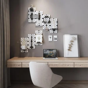 MXG PB-07 Wall Mounted Modular Gaming Pegboards - White