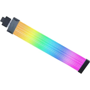Lian Li Strimer Wireless 16 Pin - Addressable RGB Power Extension Cable with Wireless Control, 12 LED Strip, Wireless Controller NOT Included; a Controller is Required for Use