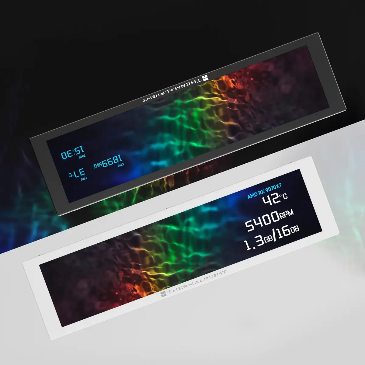 Thermalright Trofeo Vision LCD AIO Display 9.16” PC Monitor, USB Type-C Screen for Real-Time Hardware Monitoring, with Preset Themes for Gaming PC Case/CPU Cooler (White) - Image 2