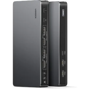 Ugreen Revodok Pro 209 USB-C Docking Station, DisplayLink 9-in-1 Dual 4K@60hz Monitor Dock for MacBook & Windows with 2 DP & 2 HDMI, 10 Gbps USB C & USB-A Data Ports, 100W PD, Gigabit Ethernet
