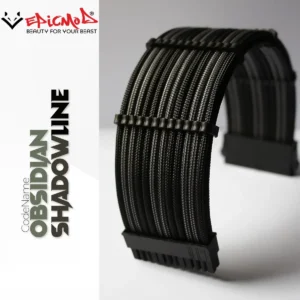 EpicMod Obsidian Shadowline Sleeved Extension Cables Kit