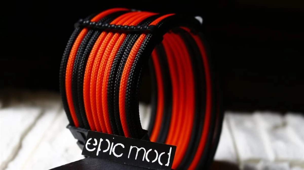 EpicMod Black Sandstone Sleeved Extension Cables Kit - Image 2