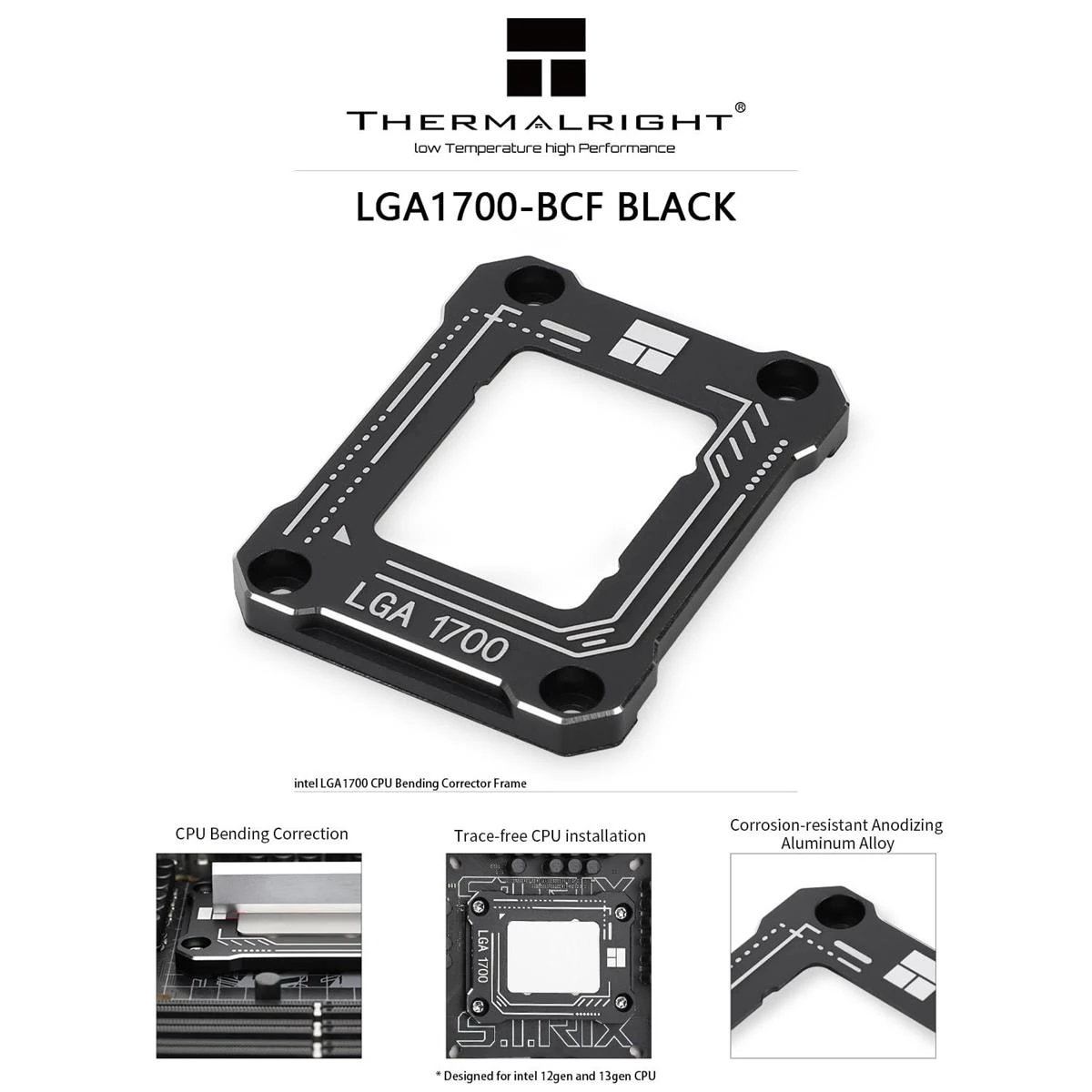 Thermalright LGA1700-BCF Black V2 12/13/14 Generation Intel Anti-Bending Fastener, Bending Type Pressure Plate, CPU Fixed Fastener, Full-Fitting Fixed Non-Marking Installation, Standard for Coolers - Image 2