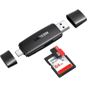 Ugreen SD Card Reader USB 3.0 USB-C Memory Card Reader OTG Card Adapter for SD Micro SD SDHC SDXC MMC Card Compatible with MacBook Pro Air Mi Galaxy S20 iPad Pro 2020 Surface Pro Computer Laptop