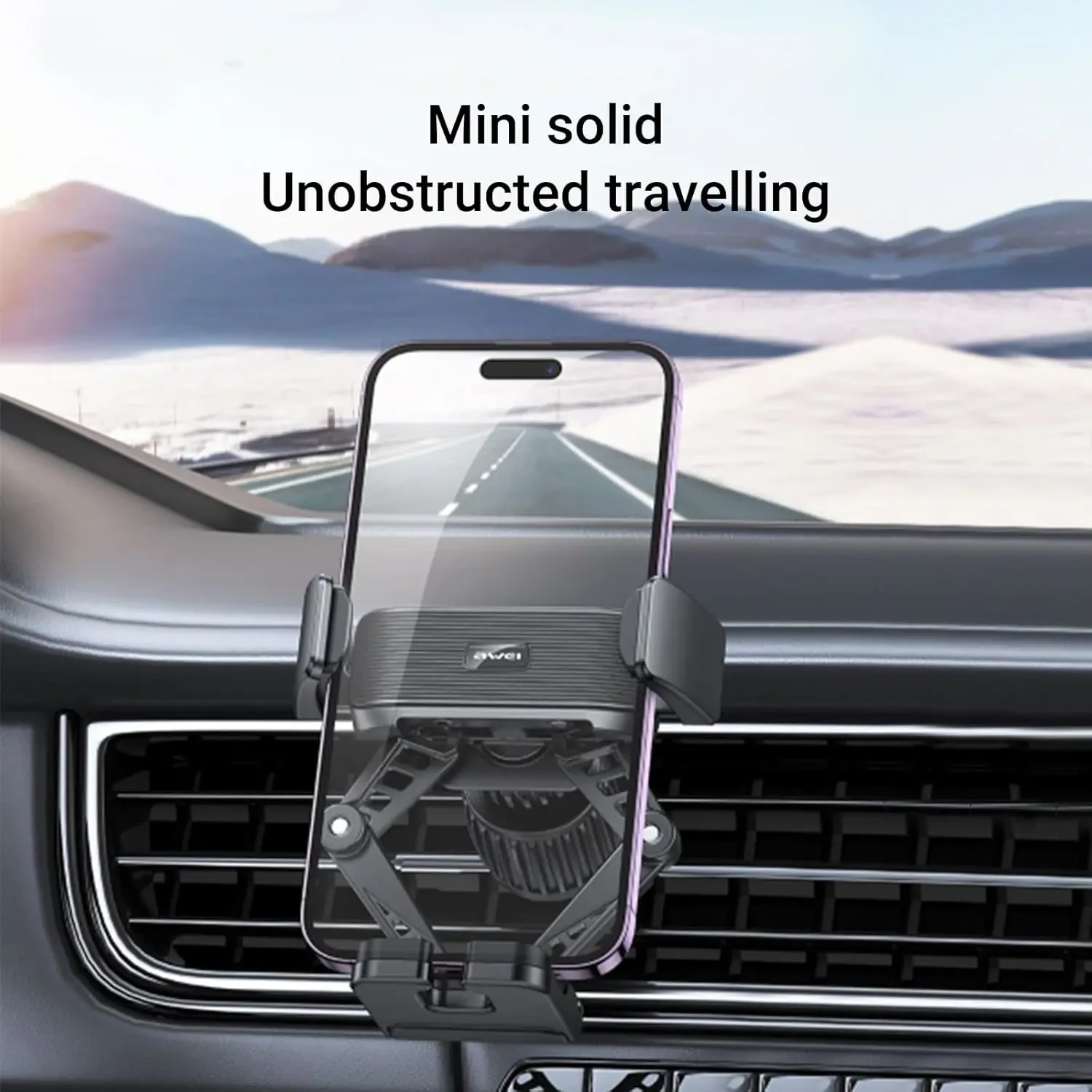 Awei X39 Bike Mount Phone Holder Minimalist and Elegant Appearance Easy to Operate Phone Mount for Car Vent, Hands Free Universal Car Phone Mounts Compatible with iPhone Android Cell Phone Mount - Image 6