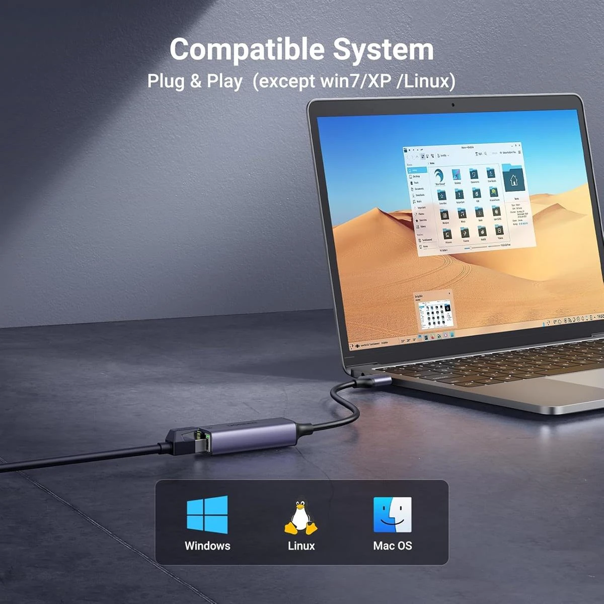 Ugreen USB 3.0 to Ethernet Adapter Gigabit Network Adapter Compatible with Nintendo Switch, Windows, MacOS, Linux, and More - Image 6