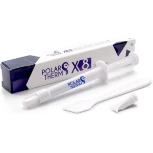 Polartherm X-8 by Thermal Grizzly - 2 Grams CPU Thermal Paste for CPU & GPU - High Thermal Conductivity, Long Durability, Non-Conductive Thermal Grease - Thermal Compound Kit with Spatula