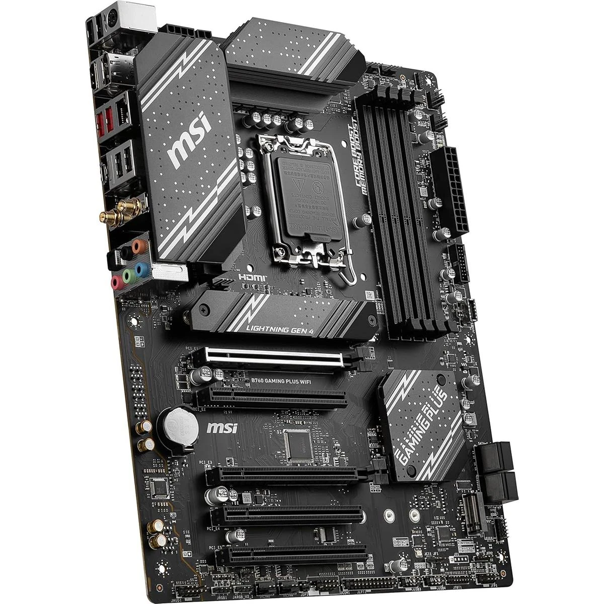 MSI B760 Gaming Plus WiFi Gaming Motherboard (Supports 12th/13th/14th Gen Intel Processors, LGA 1700, DDR5, PCIe 4.0, M.2, 2.5Gbps LAN, USB 3.2 Gen2, HDMI/DP, Wi-Fi 6E, Bluetooth 5.3, ATX) - Image 4