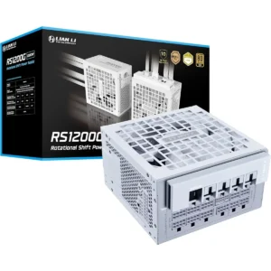 Lian Li RS 1200W Rotational Shift Fully Modular ATX Power Supply - 1200W (with USB/Fan Hub), 80 Plus Gold Efficiency, ATX 3.1 & PCIe 5.1 Compliant, Easy Cable Management - White