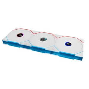 Lian Li UNI Fan TL LCD Wireless 120 ARGB Fan - Triple Pack, 2.4 GHz Wireless Signal ARGB Fan-Infinity Mirror, Daisy-Chain Design, Customizable Lighting Effects, Controller Included & Required - White