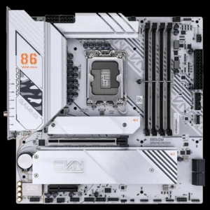 Colorful CVN B860M Gaming Frozen V20 Motherboard, microATX - Supports Intel Core Ultra Processors (Series 2), LGA 1851 - DDR5 Memory Boost 8400+ MT/s (OC), PCIe 5.0 x16, M.2 Gen5, Wi-Fi 6 + 2.5GbE