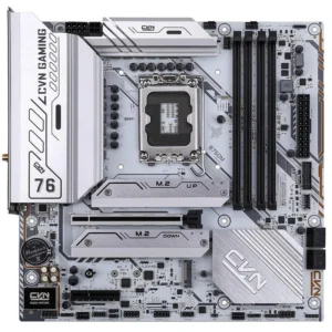 Colorful CVN B760M Frozen Wifi V20 Motherboard - Supports Intel Core 14th Gen CPUs, 12+1 Phases Digital VRM, up to 6800MHz DDR5 (OC), 3x PCIe 4.0 M.2, GbE LAN, USB 3.2 Gen1