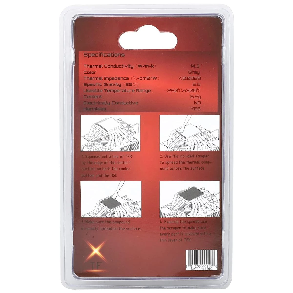 Thermalright TFX 6.2g Thermal Paste Heat Sink Compound 14.3W/m.k - 6.2 Grams - Image 7