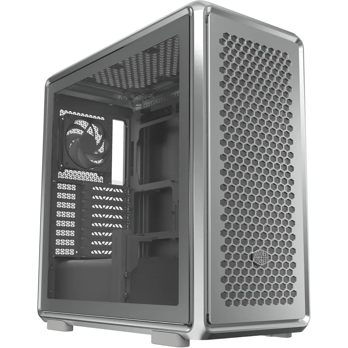 Cooler Master MasterFrame 600 Freeform 2.0 Modular Platform ATX Mid-Tower Case, Aluminum Frame, Magnetic Side Panels, Customizable Internal, 410mm GPU Max, 420mm AIO Max, Type C, Tempered Glass, Silver