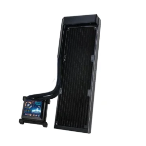 Lian Li Hydroshift LCD 360 Liquid Cooler - Flexible Side-Mounted Coolant Pathway, 2.88” LCD Screen, 480 x 480 Res., Captured Screenshots or Recorded Videos, Fits Most PC Fans - Black